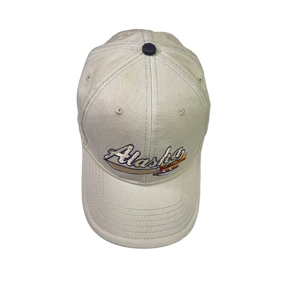 Alaska Hat Adjustable Strap Baseball Cap Airplane Embroidered Beige u - Picture 3 of 16